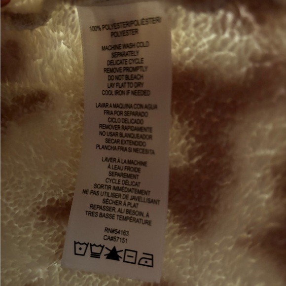 Calvin Klein Performance Cozy Cropped Animal Print Fleece Sweatshirt - Picture 4 of 5